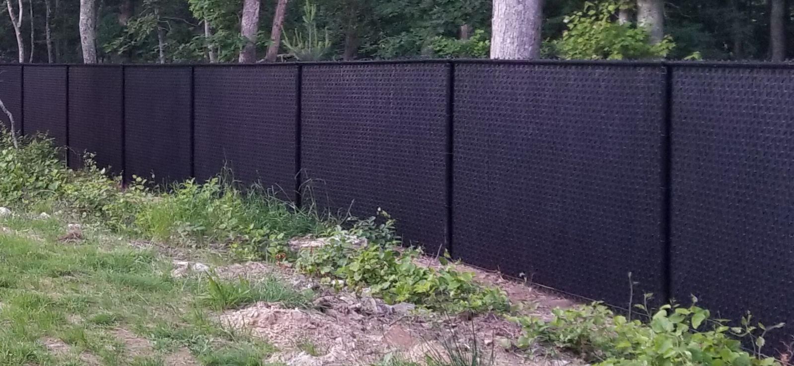 black chain link fence