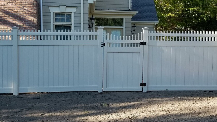 residential fence around yard